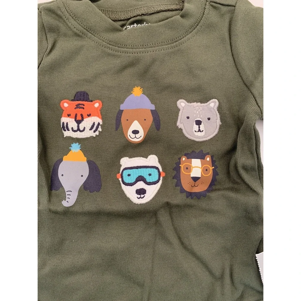 3 Months New Carters 2 Piece Pants and Shirt Animal Outdoor Theme Joggers